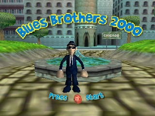 Blues Brothers 2000 title screen for Nintendo 64